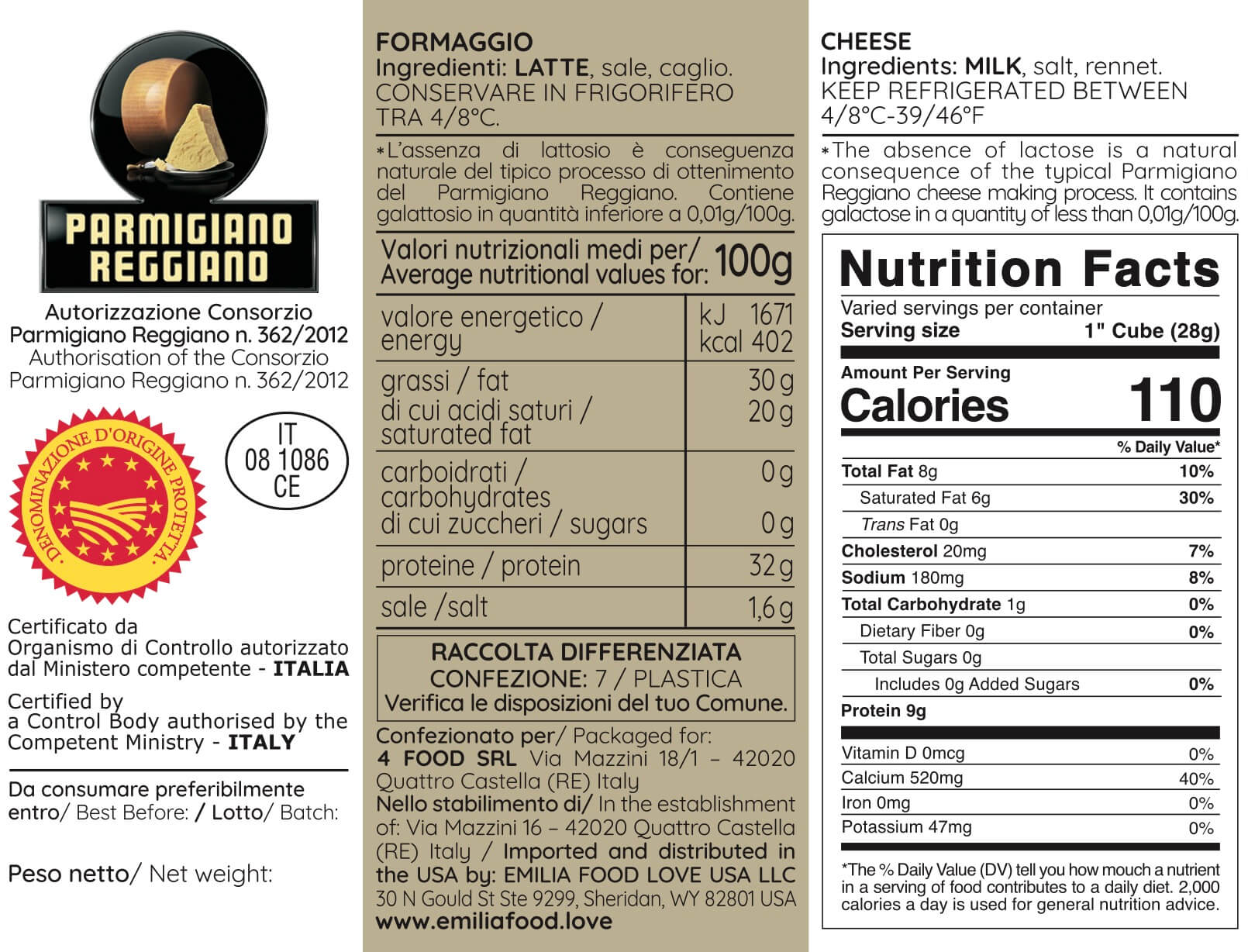 Tris Parmigiano Reggiano DOP 60, 72, 84 months (Limited Edition)