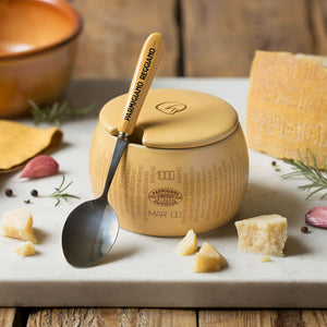 Cheese Box and Ceramic Cheese Spoon