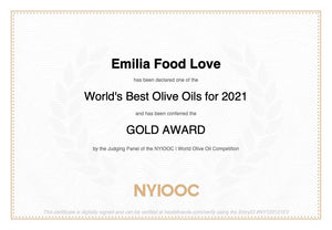 Extra Virgin Olive Oil "Colline di Romagna" DOP GOLD AWARD at NYIOOC (Buy 3 get 1 FREE)